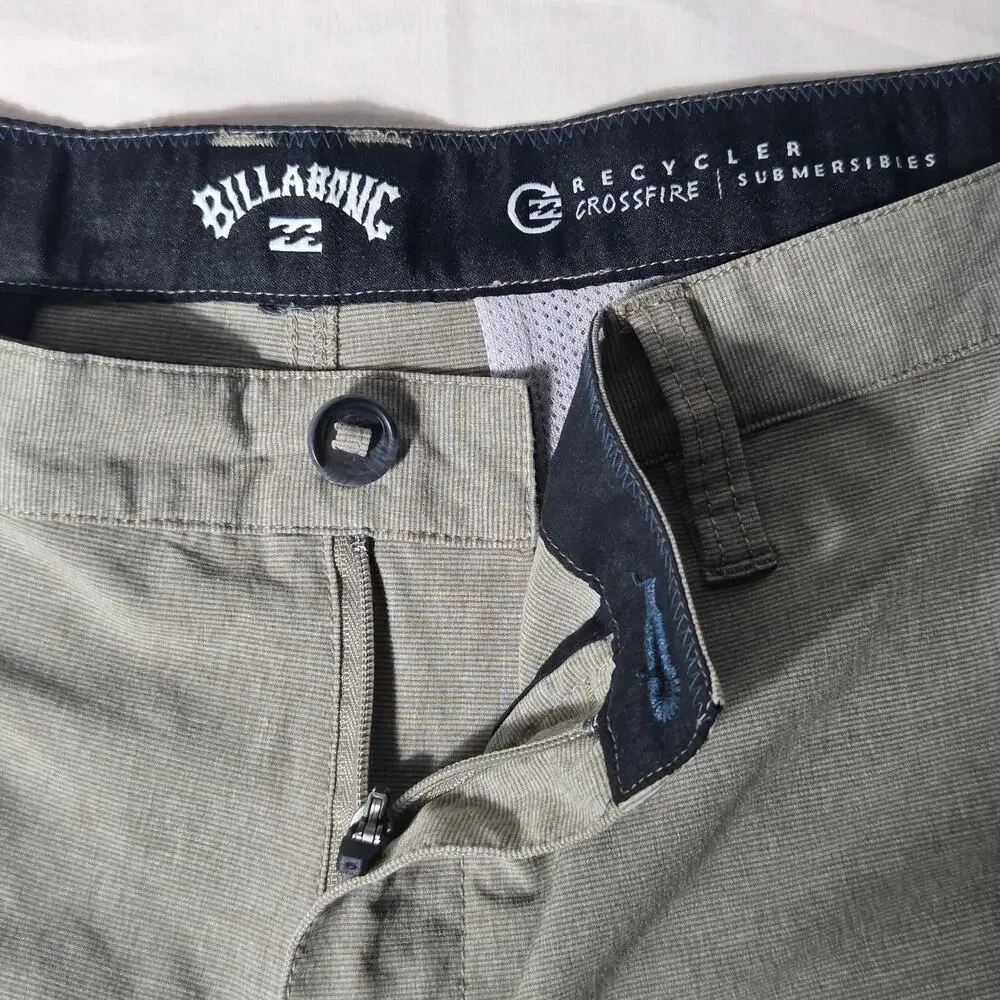 Billabong Crossfire Submersibles Hybrid Shorts Size 40 Grey Recycler Stretch